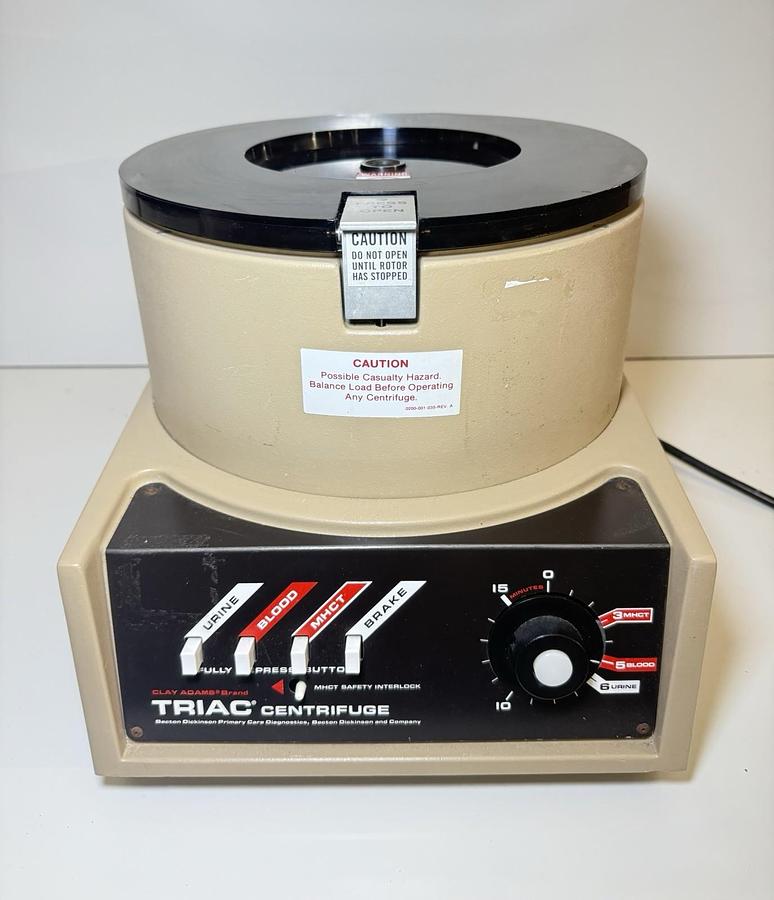 Used Clay Adams TRIAC Centrifuge Model 420200 w/ Rotor & Buckets – Lab Clinical Use