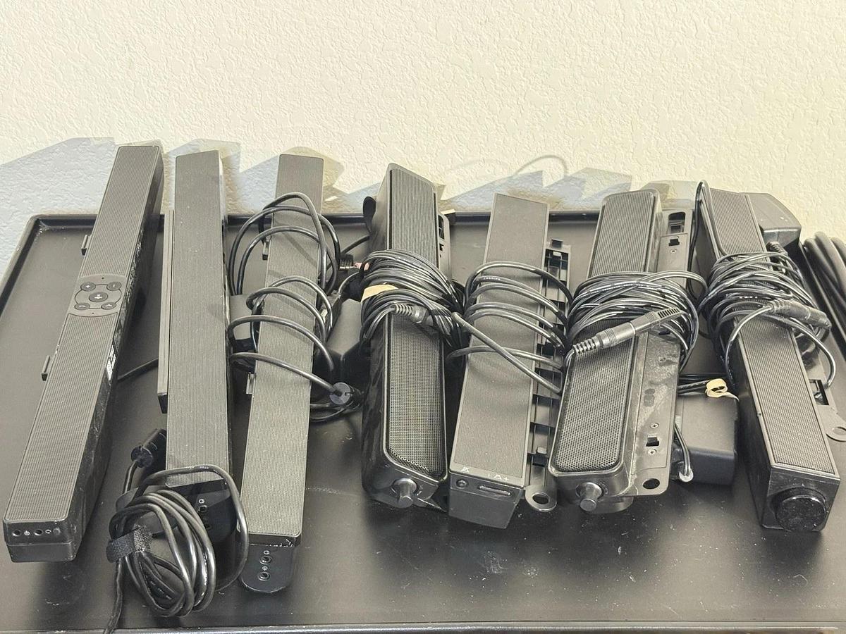Used Lot 7 Dell Lenovo Computer Multimedia Speakers Mounts Soundbar on Monitor