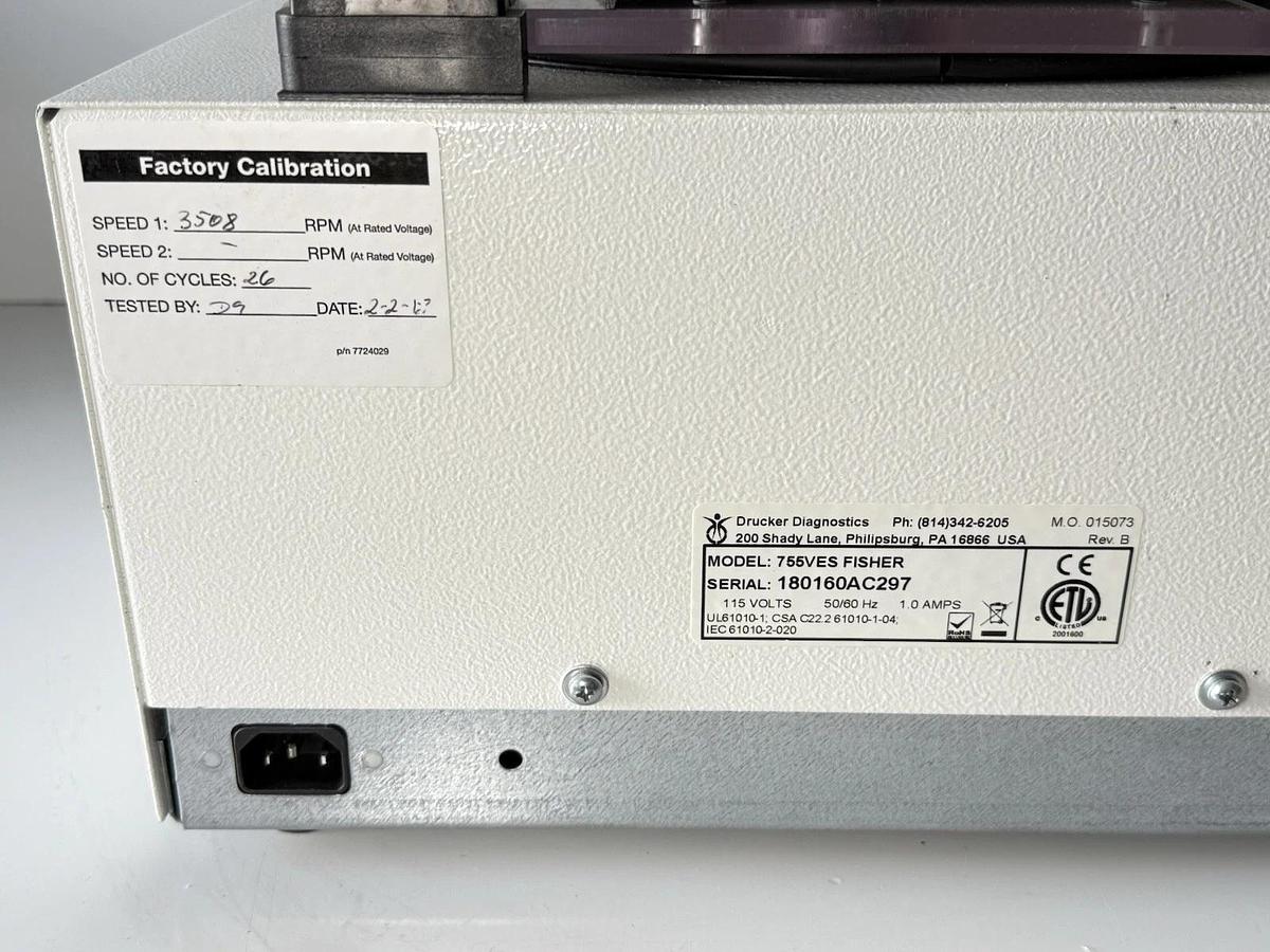 Used Fisher Healthcare Drucker Horizon Premier 755VES Laboratory Lab Centrifuge