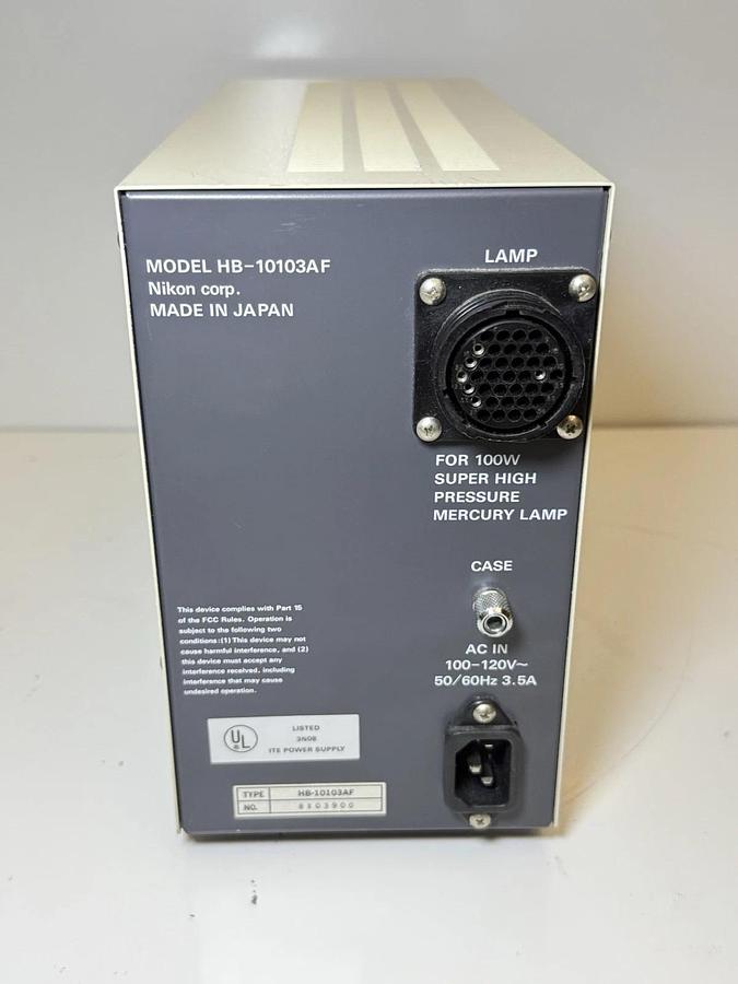 Used Nikon Eclipse TS100 Inverted Lab Microscope w/ Nikon UFX-II, Power Supply & Lamp