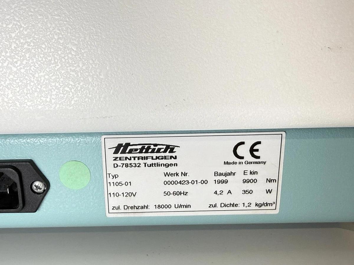 Used Hettich Zentrifugen MIKRO 22 Laboratory Benchtop Centrifuge 1105-01