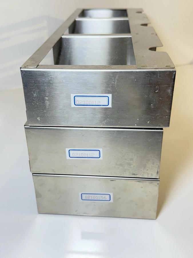 Used [Lot of 3] 3-Drawer Stainless Steel Cryo Freezer Strorage Rack Casette