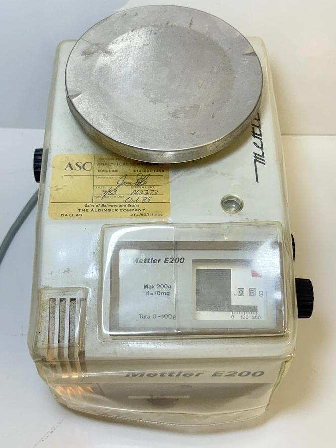 Used Mettler E200 Optical Beam of Light Digital Laboratory Lab Countertop Scale