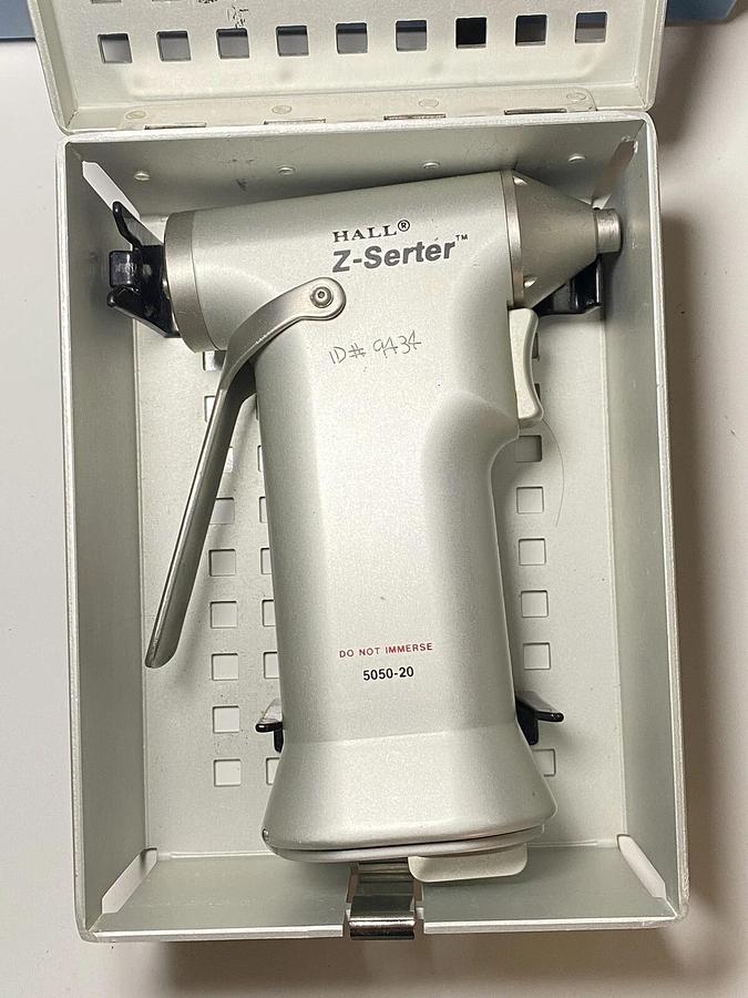 Used ZIMMER HALL 5050-20 Z-Serter Wire Driving System With 5050-026 Sterilizing Case
