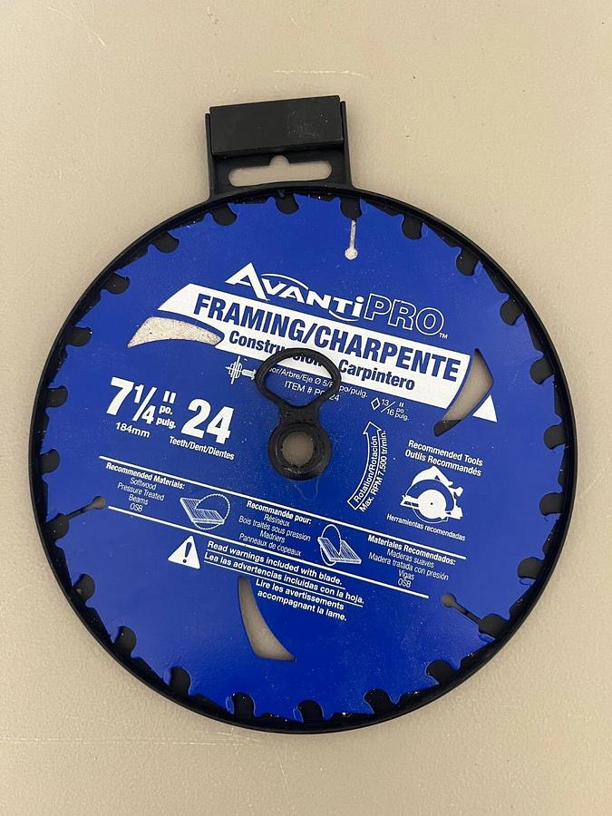 Used NEW! AVANTI PRO 7-1/4 in. x 24-Tooth Framing Circular Saw Blade