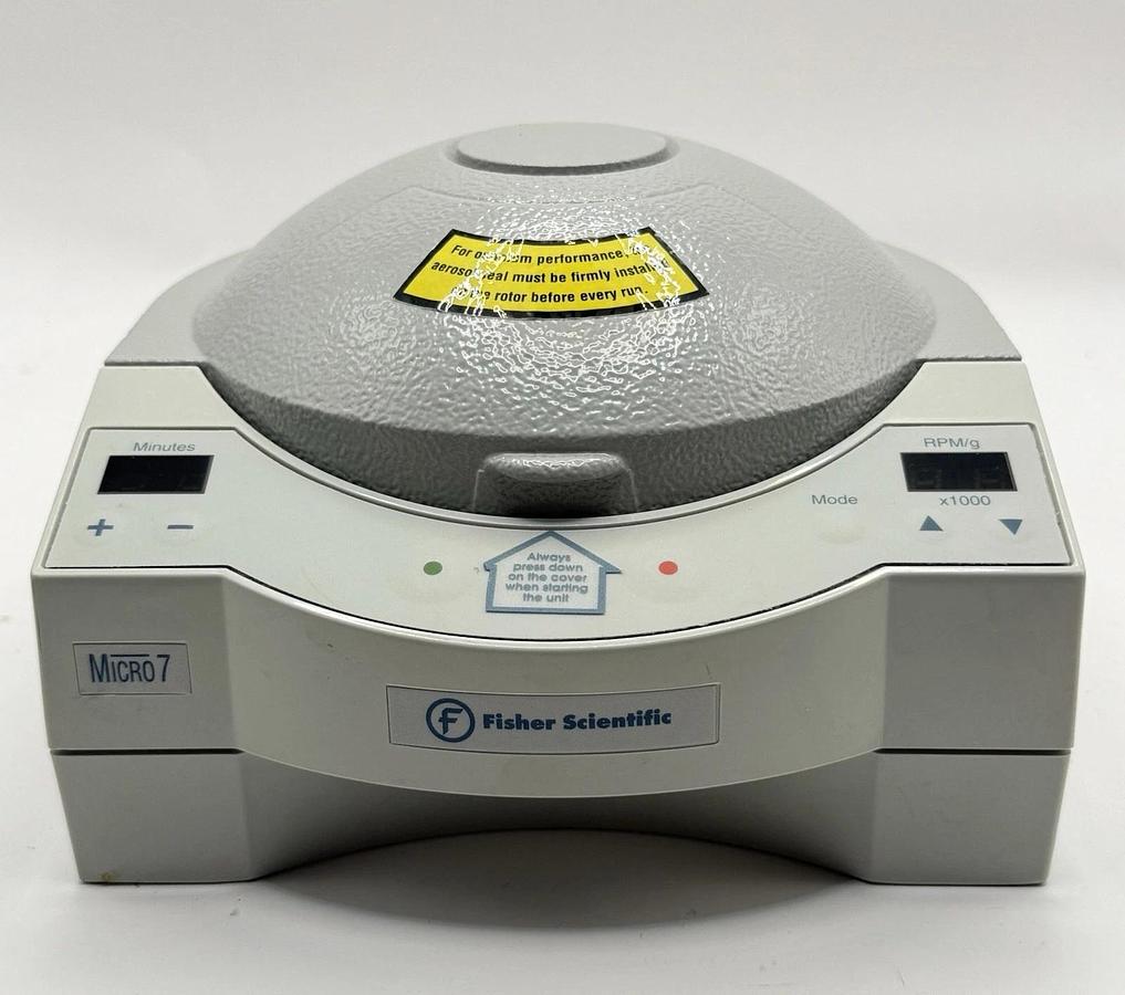 Used Fisher Scientific Micro7 Microcentrifuge Mini Centrifuge 7200g P/N: 201324.1