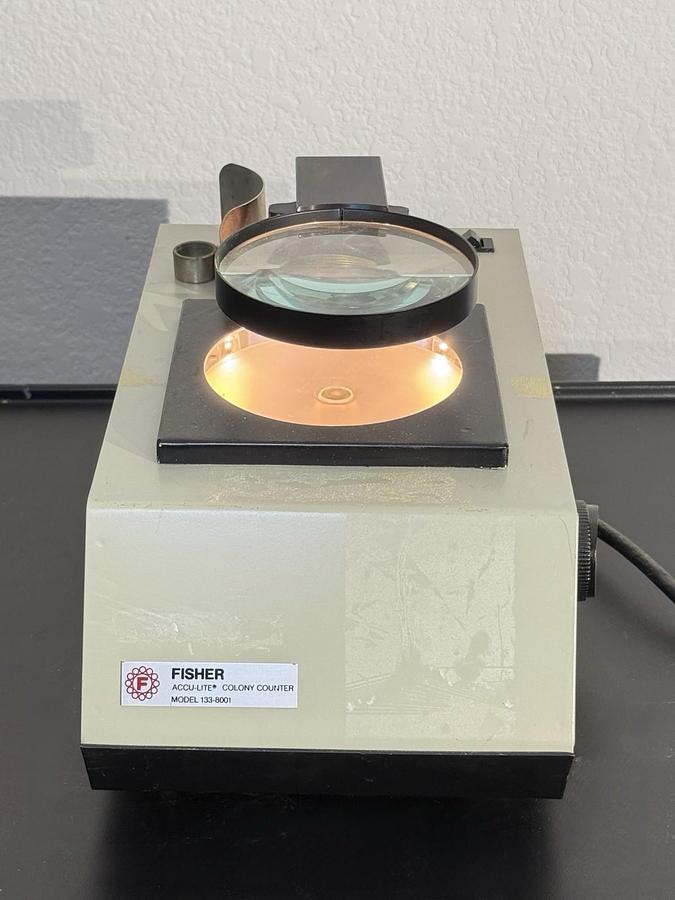 Used Fisher Scientific ACCU-LITE Illuminated Magnifying Colony Counter 133-8001