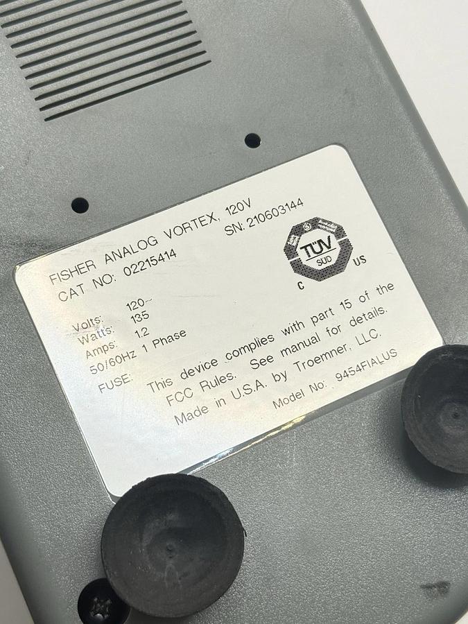 Used Fisher Scientific Fisherbrand 02215414 Analog Vortex Mixer Shaker