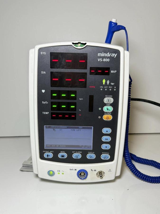 Used Mindray Vital Signs Monitor Model: VS-800 VS800