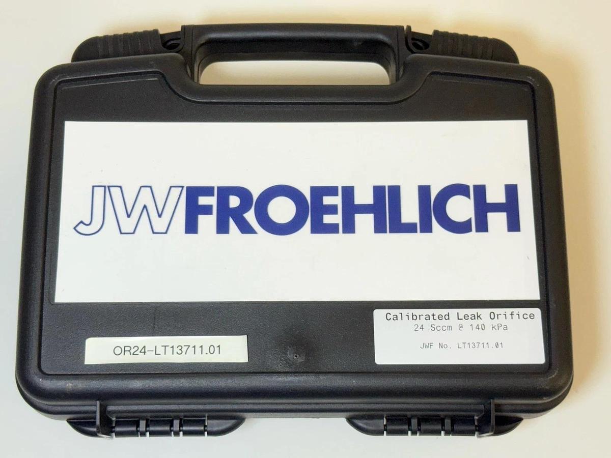 Used JW Froehlich Leak Orifice - OR24 LT13711.01 (24.74Sccm @ 140kPa)