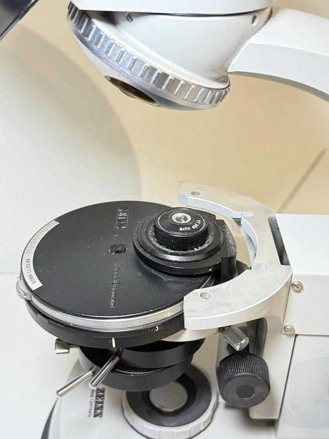 Used Carl Zeiss Trinocular Phase Contrast Microscope