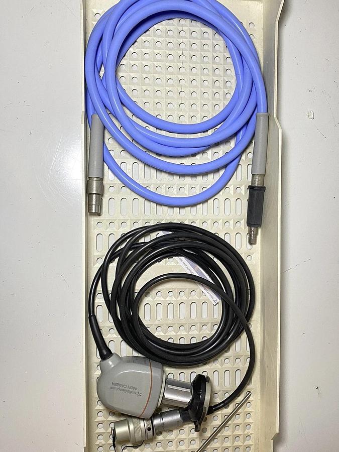 Used Smith & Nephew - 460H Camera Head, Scope & Dyonics Light Adaptor Cable + Tray