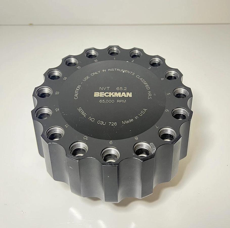 Used Beckman NVT 65.2 Near Vertical Titanium Centrifuge Rotor – 65,000 RPM