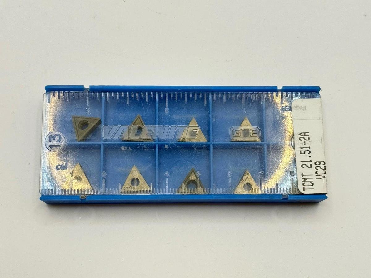 Used Valenite Tungsten Carbide Inserts TCMT 21.51 2A VC29