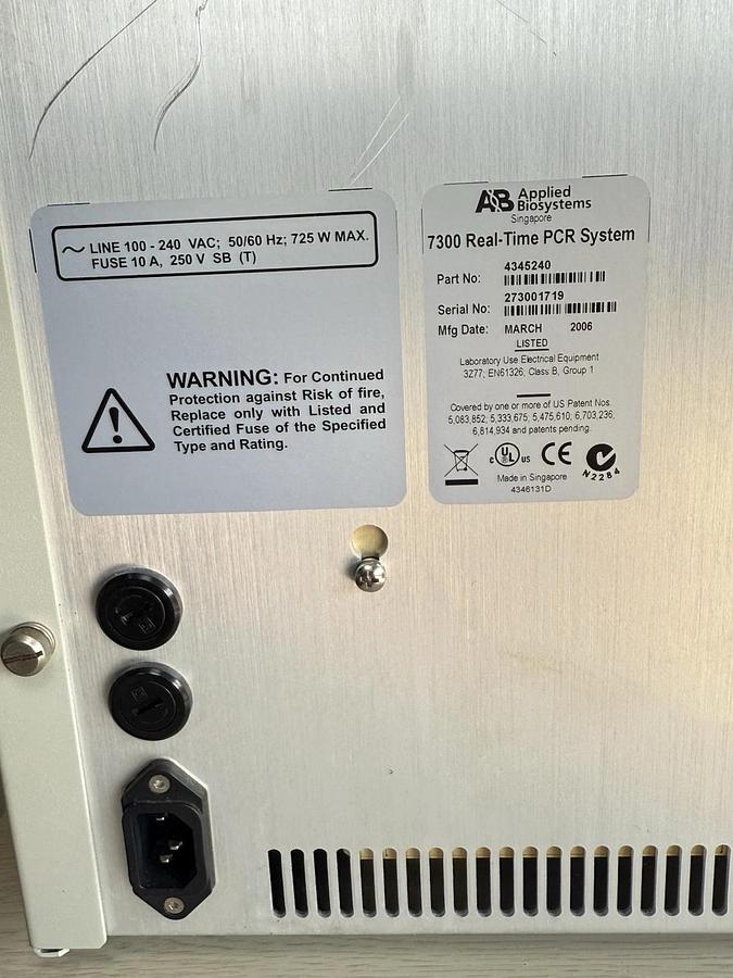 Used ABI Applied Biosystems 7300 Real-Time PCR System 4345240