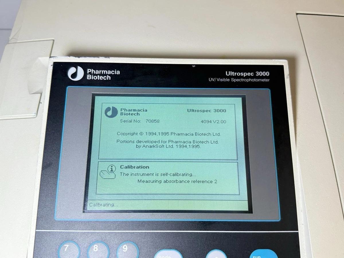 Used Pharmacia Biotech 80-2106-20 Ultrospec 3000 UV/Visible Spectrophotometer
