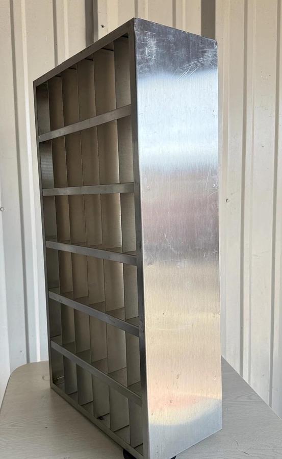 Used Stainless Steel Lab Cryo Storage Freezer Rack Cryogenic