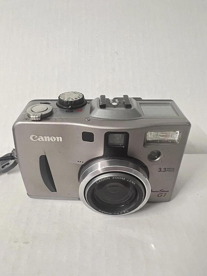 Used Canon PowerShot G1 3.3MP Digital Camera - with Battery, Charger, Memory Card 82966162169