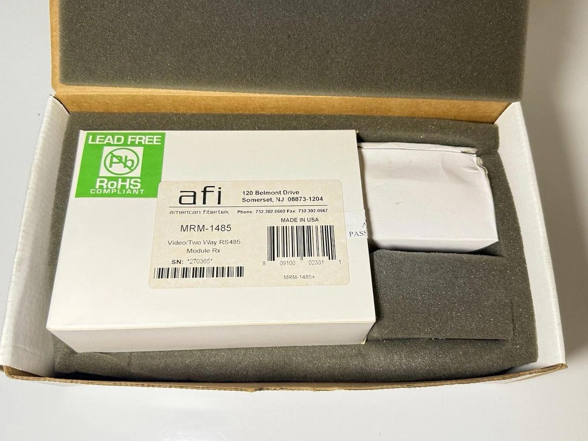 AFI American Fibertek MRM-1485 Video Two Way RS485 Module RX