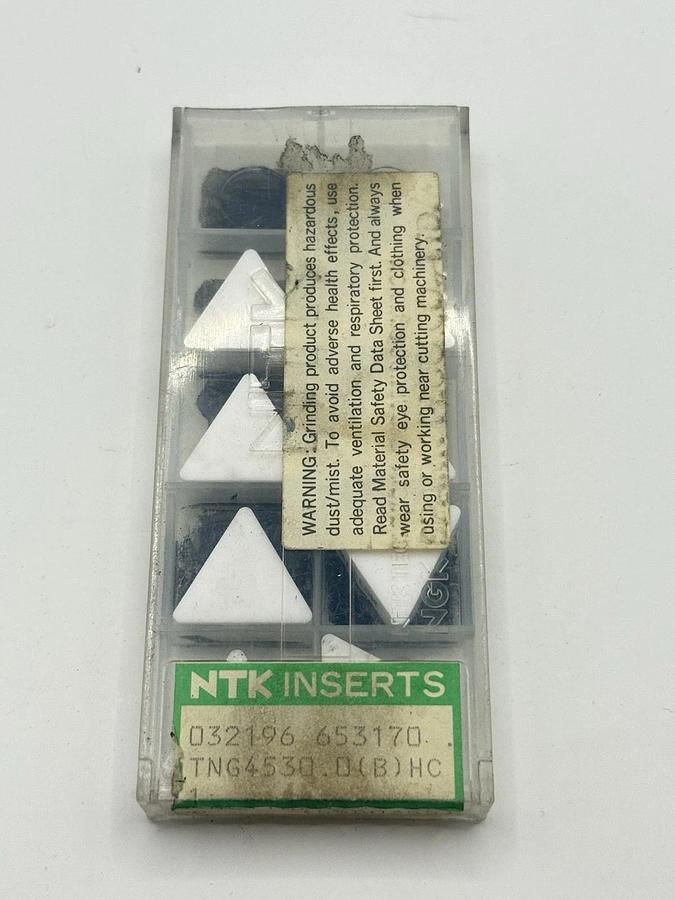 Used NTK Turning Inserts white Ceramic HC1TNGN453-ENC (5550355)
