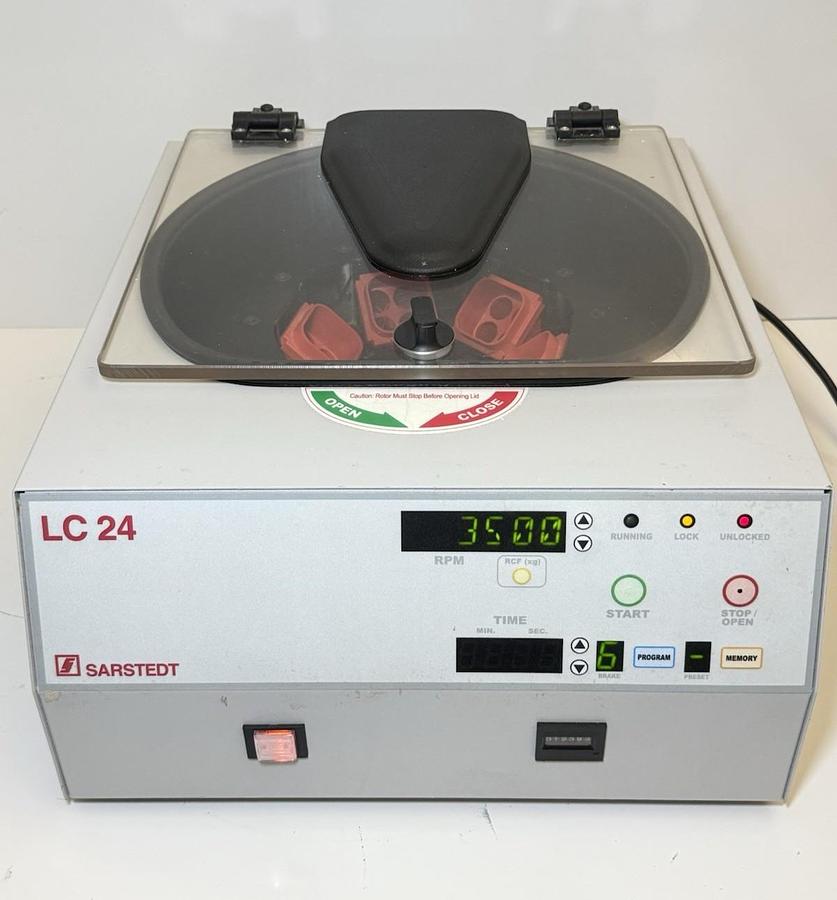 Used SARSTEDT Laboratory Centrifuge Model: LC-24  w/ 6 Buckets