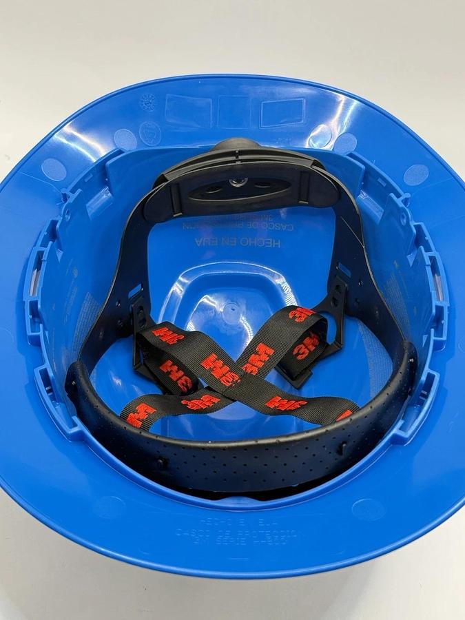 Used NEW 3M Full Brim Hard Hat H-700 & H-800 Series w/ 4pt. Ratchet Suspension, Blue