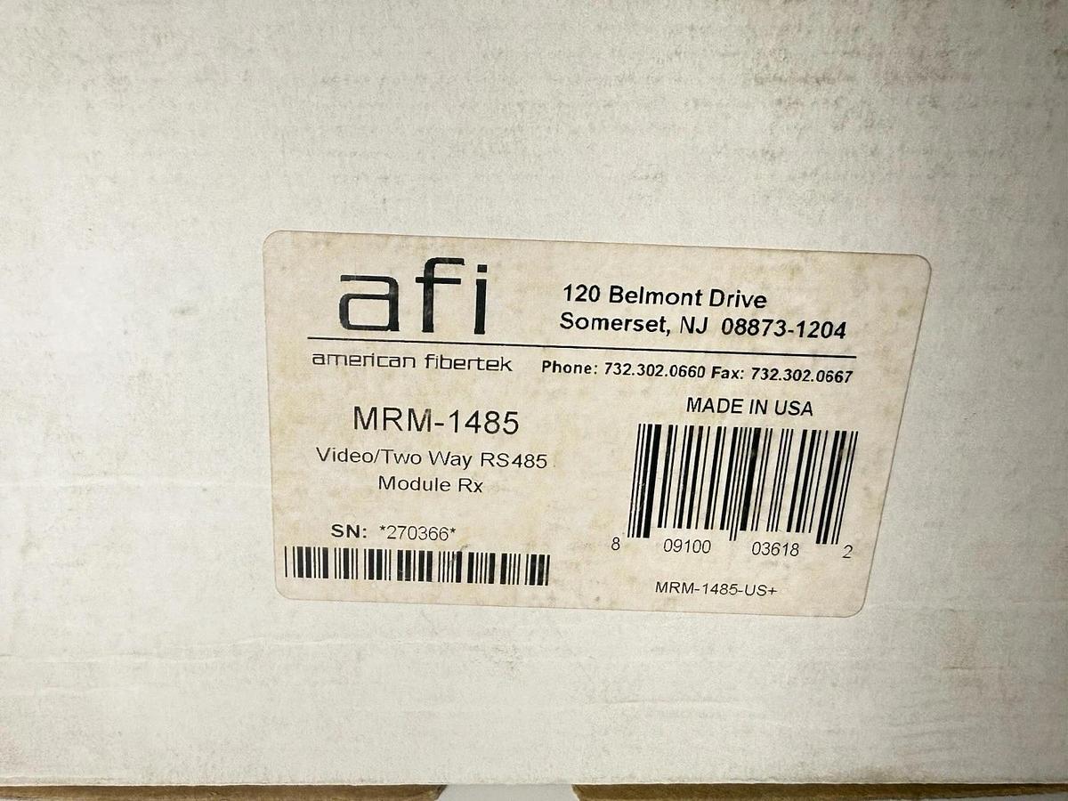 AFI American Fibertek MRM-1485 Video Two Way RS485 Module RX