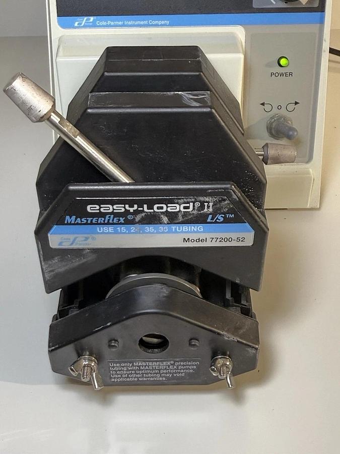Used Masterflex L/S Console Drive 7520-60 with 2 x Easy-Load II Pump Heads 77200-52