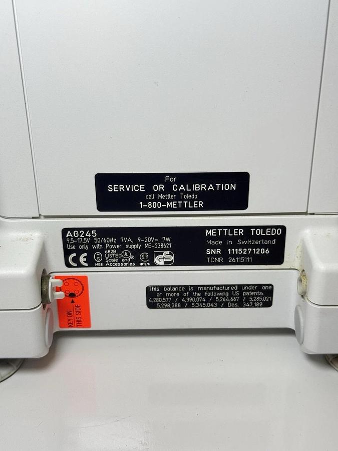 Used Mettler Toledo AG245 Laboratory Lab Digital Analytical Balance Scale