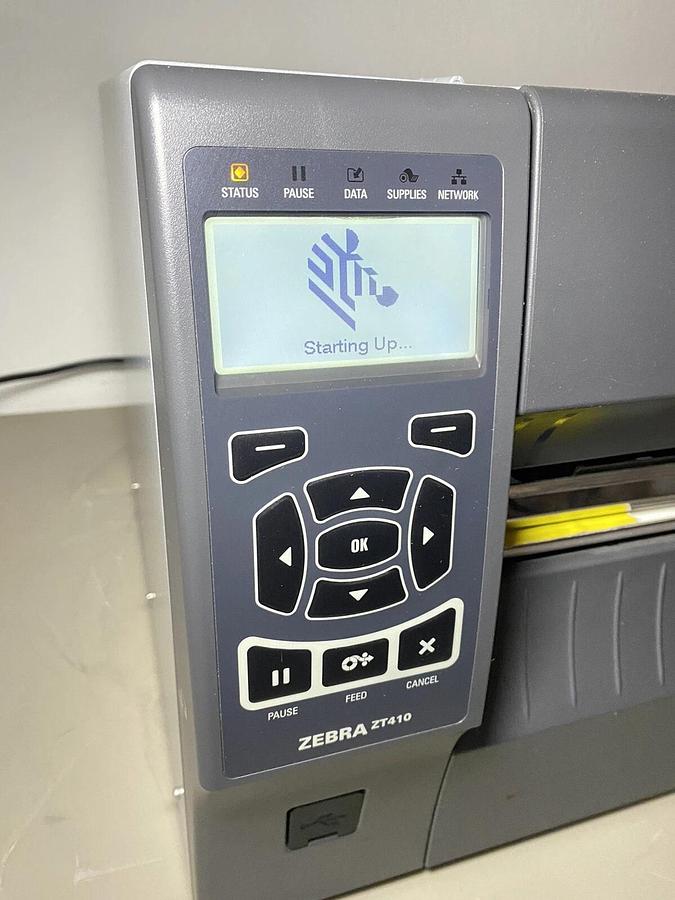 Used Zebra Technologies ZT410 Industrial Thermal Label Printer
