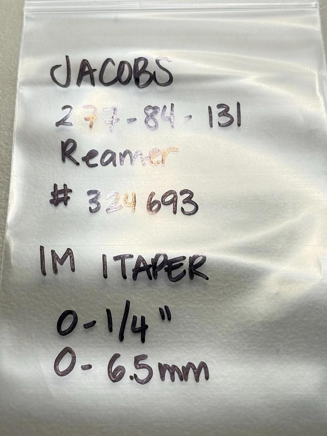 Used Zimmer Jacobs Chuck 1-Taper Stainless 1M, 0-1/4” 277-84-131