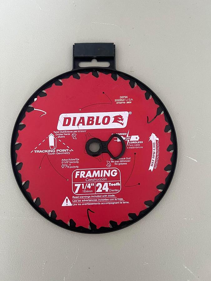 Used Diablo D0724A 7.25 inch Circular Saw Blade - Framing NEW