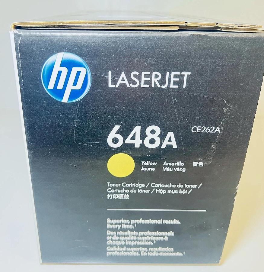 Used NEW Genuine HP LaserJet Toner Cartridge 648A (CE262A) Amarillo / Yellow