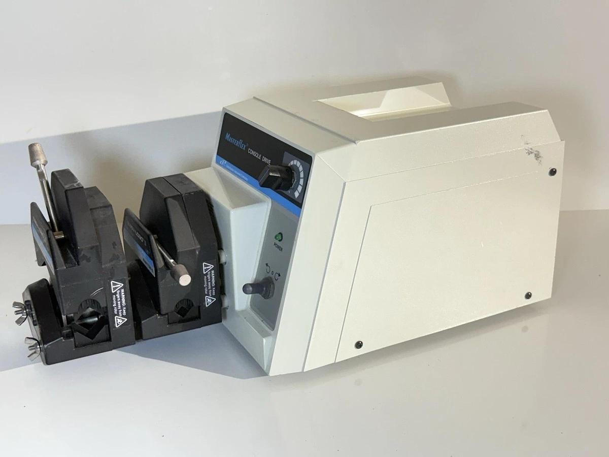 Used Masterflex L/S Console Drive 7520-60 with 2 x Easy-Load II Pump Heads 77200-52