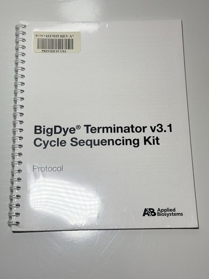 Applied Biosystems BigDye Terminator v3.1 Cycle Sequencing Kit - Manual / Guide