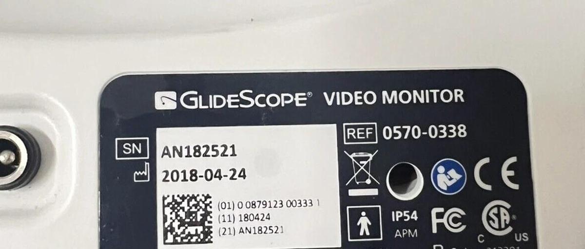 Used Verathon GlideScope Portable Video Monitor 0570-0338
