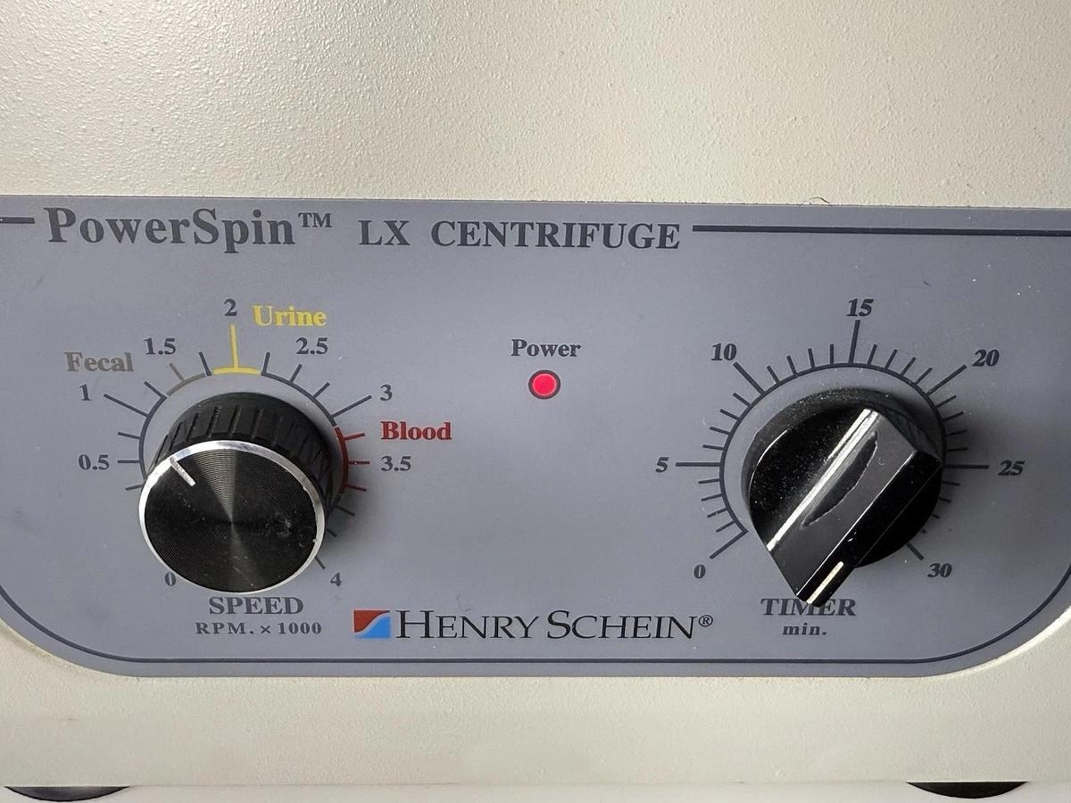 Used Henry Schein Unico C856 PowerSpin LX Benchtop Fixed Bucket Rotor Centrifuge