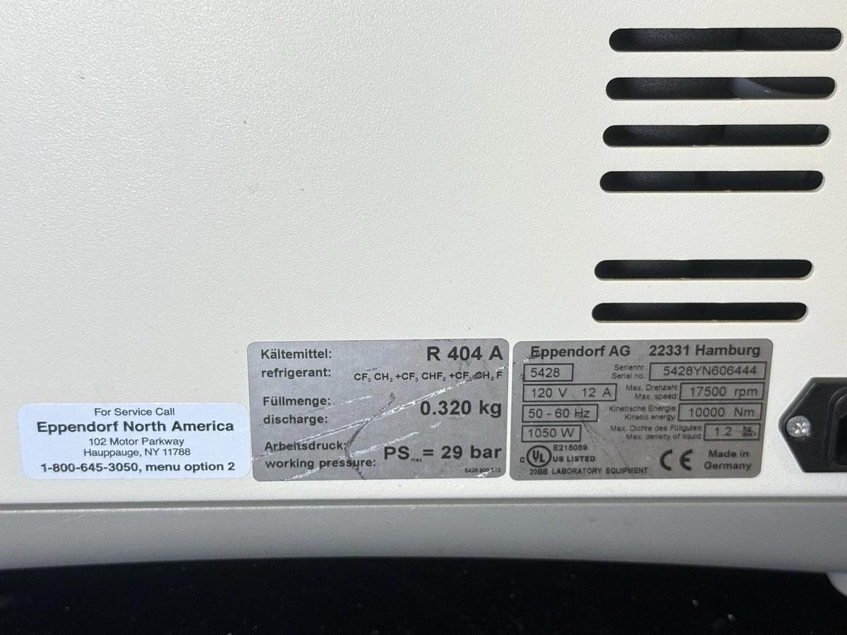 Used Eppendorf 5430R Refrigerated Centrifuge w/ F 45-30-11 Rotor