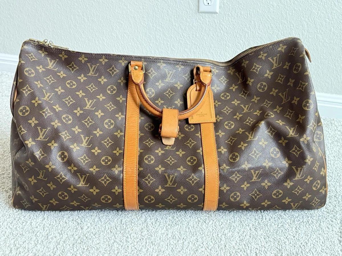 Used Louis Vuitton Monogram Keepall Boston Bag 60 Large Travel Bag