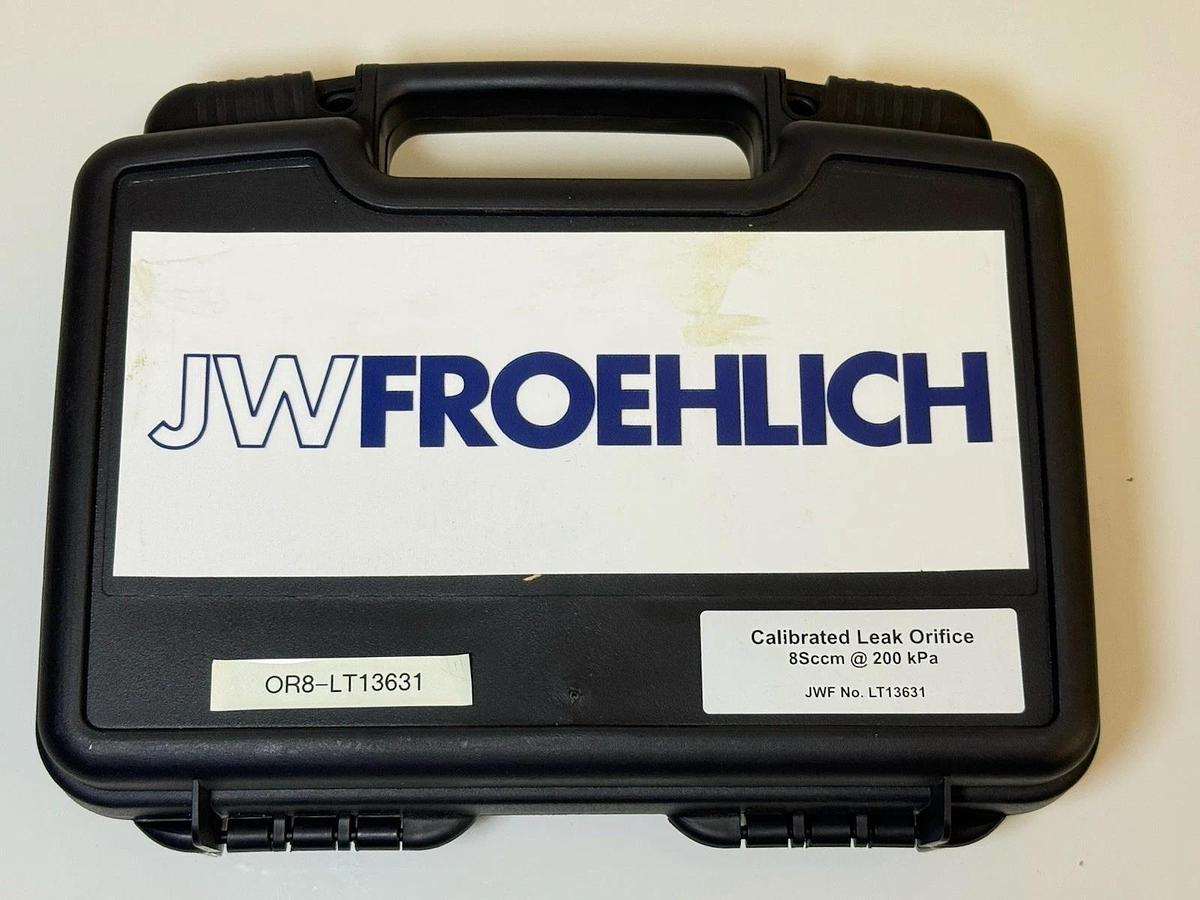 Used JW Froehlich Leak Orifice - OR8 LT13631 (8Sccm @ 200kPa)