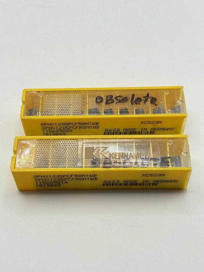 Used 19pcs KENNAMETAL SPHX1205PCFRGN1WB – KC520M Finishing Insert for Cast Iron Mills