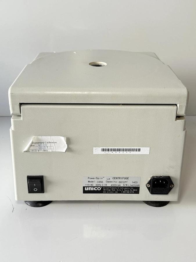Used Henry Schein Unico C856 PowerSpin LX Benchtop Fixed Bucket Rotor Centrifuge