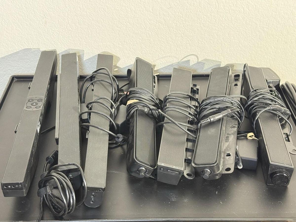 Used Lot 7 Dell Lenovo Computer Multimedia Speakers Mounts Soundbar on Monitor
