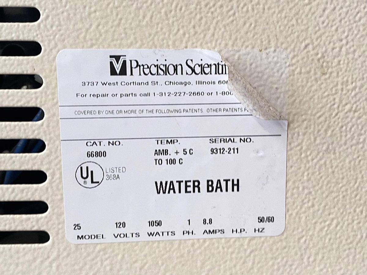 Used Precision Scientific - Water Bath Model 25 Reciprocal Shaking Bath
