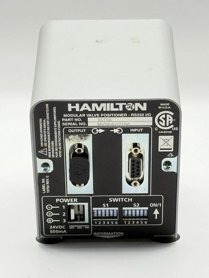 Used Hamilton MVP Modular Valve Positioner RS-232 Control P/N: 36798