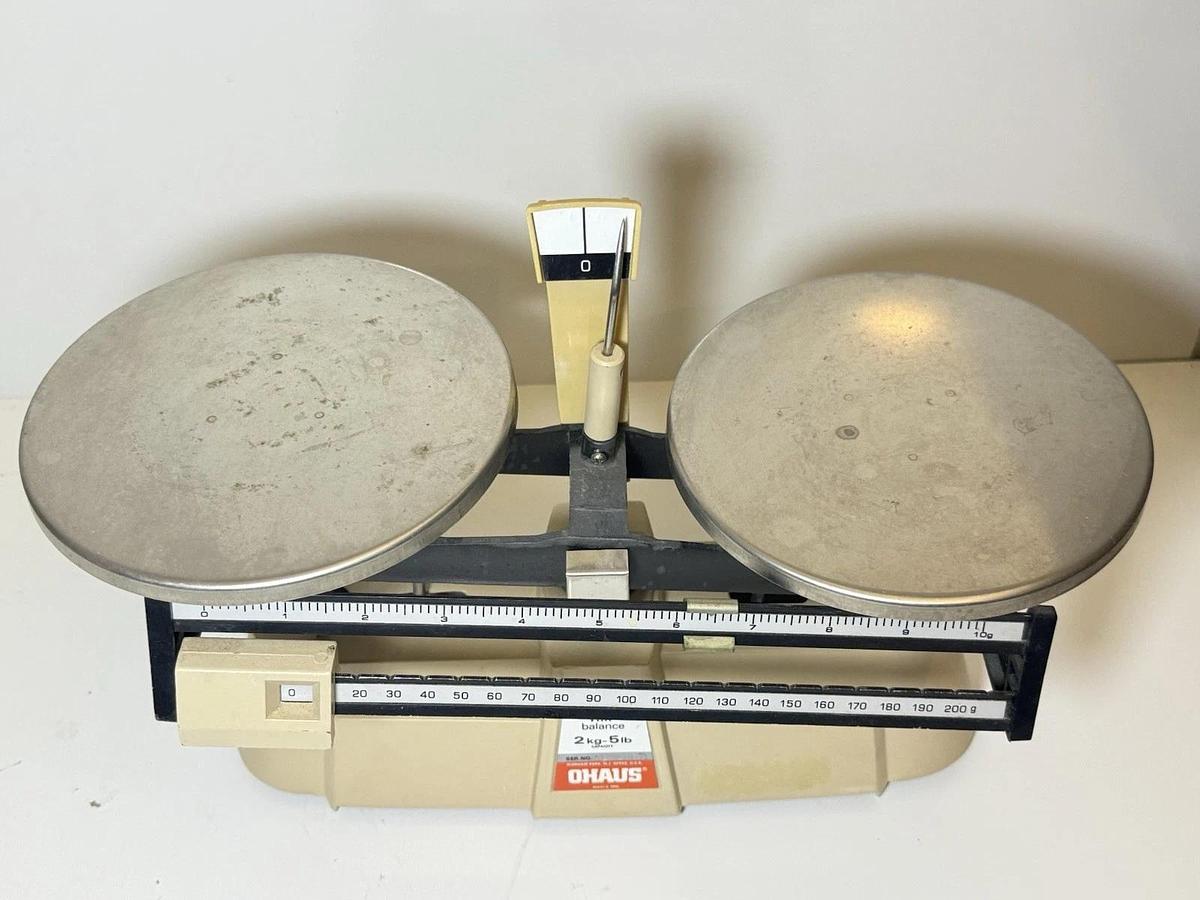 Used OHAUS Harvard Vintage Trip Beam Balance Scale Laboratory (2kg - 5lb Capacity)