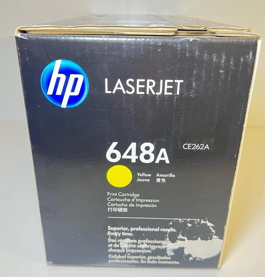 Used NEW Genuine HP LaserJet Toner Cartridge 648A (CE262A) Amarillo / Yellow