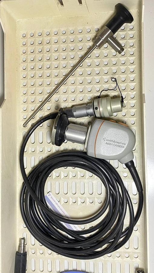 Used Smith & Nephew - 460H Camera Head, Scope & Dyonics Light Adaptor Cable + Tray