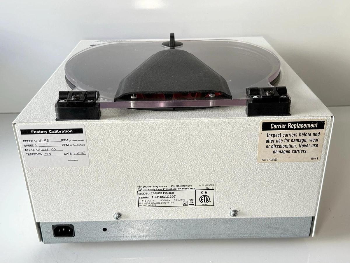 Used Fisher Healthcare Drucker Horizon Premier 755VES Laboratory Lab Centrifuge