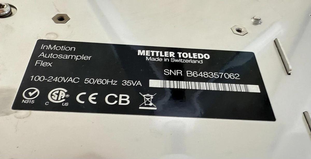 Used Mettler Toledo InMotion Flex Autosampler